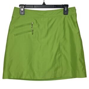 Izod XFG Cool FX Green Golf Tennis Pickleball Skort 2 Zip Pockets Size 4